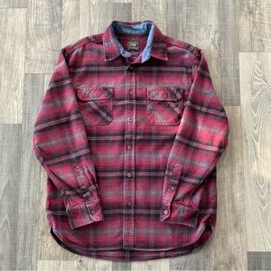 JACHS Heavyweight Flannel Shirt 
# 1456650
Red/Black/Grey Plaid
Men’s Large